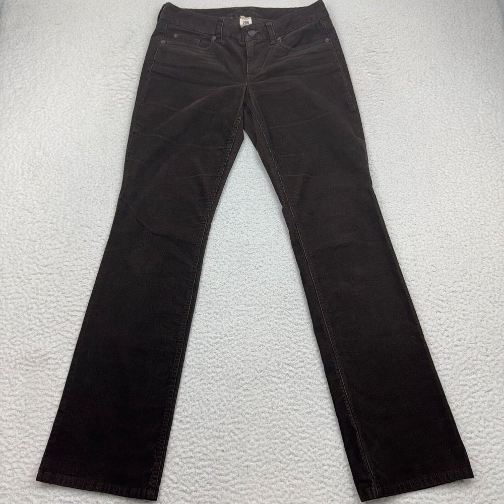 J Crew Corduroy Pants Womens 28R (Fits 31X34) Favorite Fit Straight Boot Brown